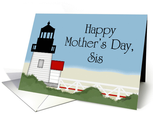Happy Mother's Day to my Sis-Beach Lighthouse card (1074660)