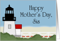 Happy Mother’s Day to my Sis-Beach Lighthouse card