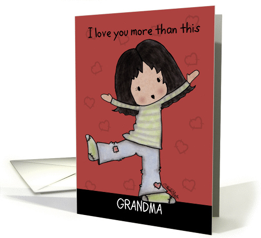 Birthday for Grandma-Little Kawaii Girl with Open Arms card (1081854)