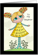 Customizable- Happy Birthday for Daughter-Love Sprouts card