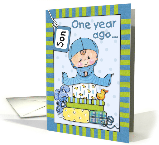 Son's First Birthday Baby Boy and Gifts card (1274170)