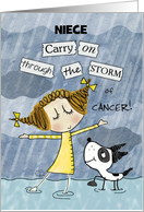 Customizable Get Well Soon for Niece-Cancer Encouragement for Patient card