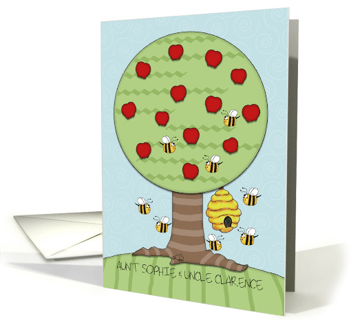 Apple Tree & Bees- Customizable Names Rosh Hashanah for... (1321676)