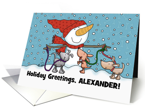 Personalized for Alexander Name Specific Snowman Dogs... (1325830)
