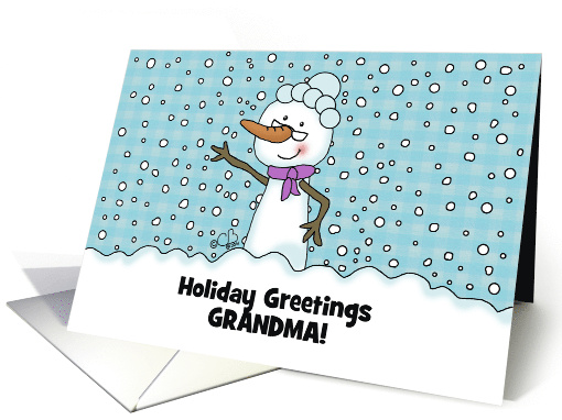 Elder Snowwoman Merry Christmas to Grandma Grandmother card (1326646)