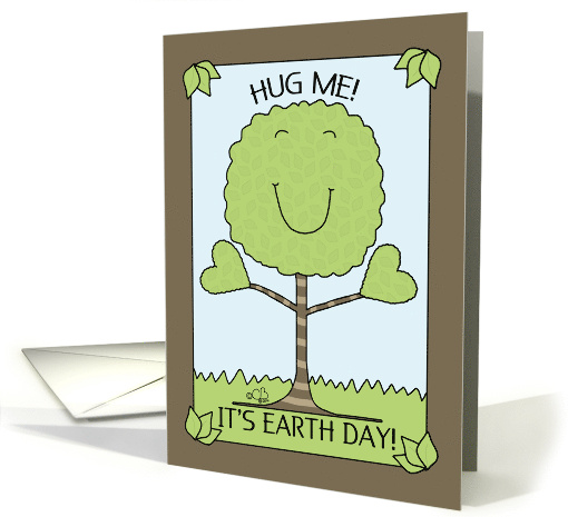 Tree with Outstretched Limbs Happy Earth Day Hugging Tree card