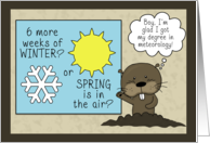 Humorous Groundhog Day Meteorologist card