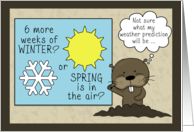 Birthday on Groundhog Day Groundhog Meteorologist card