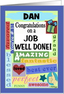 Customizable Congratulations Job Well Done Subway Art Positive Words card