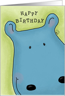 Happy Birthday- Hippo Face-Have a Grand Day card