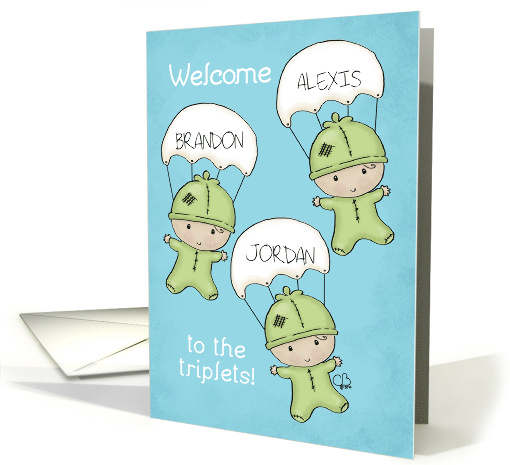 Customizable Names Congrats Baby Triplets Unisex Babies... (1418028)