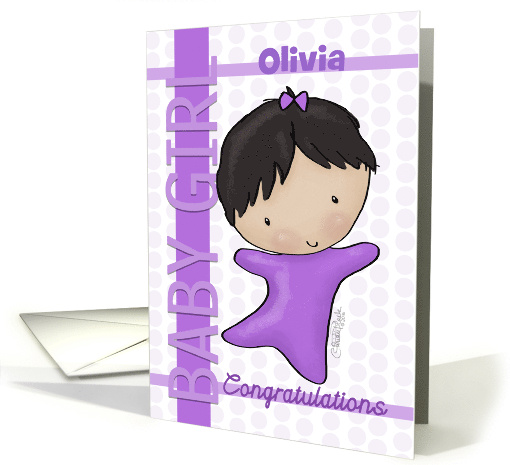 Customizable Name Olivia Congratulations on New Baby Girl... (1421152)