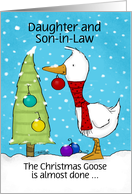 Customized Merry Christmas for Daughter Son in Law Christmas Goose card