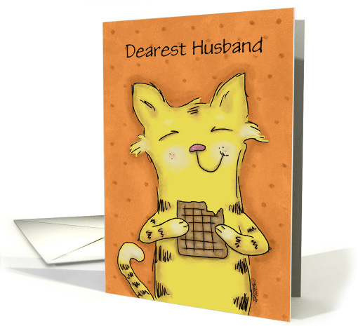 Customizable Anniversary for Husband Cute Yellow Tabby... (1440644)