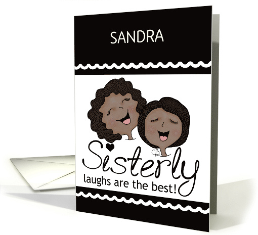 Happy Birthday for Sister Customizable Name Dark Skin... (1484168)