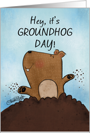 Happy Groundhog Day Dig This Digging Groundhog card