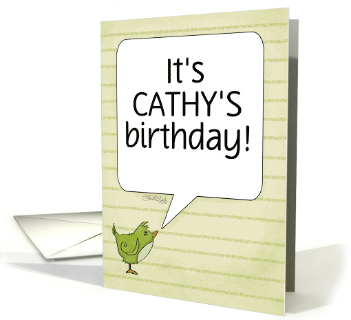 Customized Name Happy Birthday for Cathy Little Bird with... (1511964)