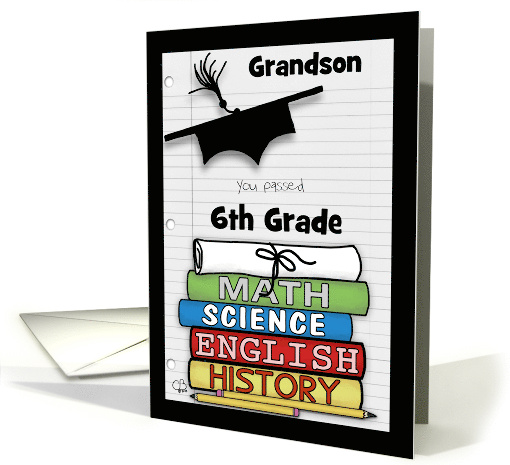 Customizable 6th Grade Graduation for Grandson Books... (1526350)