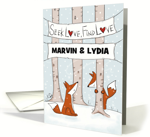 Customizable Names Anniversary Marvin Lydia Fox Hide and... (1531998)