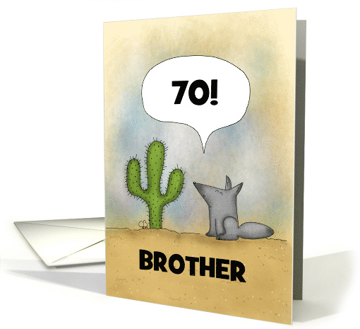 Customizable Happy 70th Birthday for Brother Howling Wolf... (1534752)