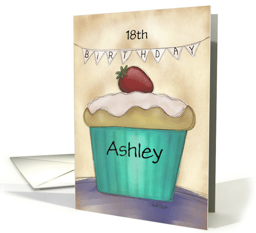 Customizable Age Happy 18th Birthday Ashley Strawberry... (1542920)