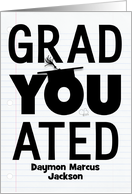 Customizable Name Happy Graduation Daymon GradYouAted Graduated card