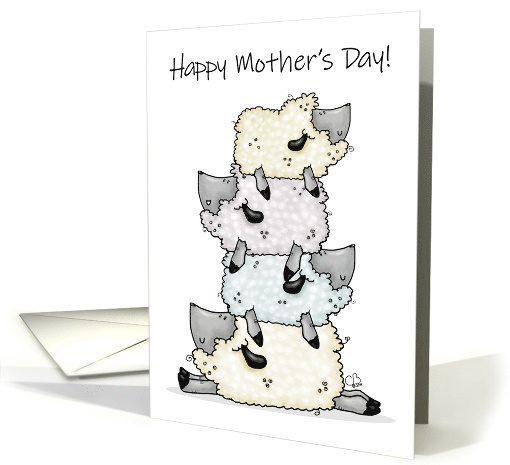 Happy Mother's Day Sheep Pile Up Love Ewe card (1561162)