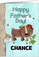 Customizable Happy Father’s Day Chance Sleeping Bear Do Not Disturb card
