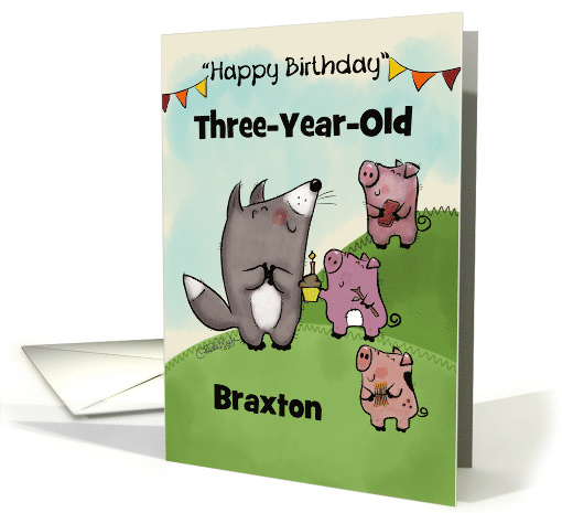 Customizable Birthday for Three Year Old Braxton Three... (1577314)