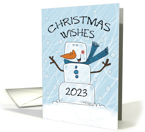 Customizable Year Christmas 2023 Ice Cube Man card (1587730)
