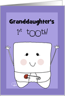 Customized Congratulations Granddaughter Your 1st Tooth Baby Tooth card