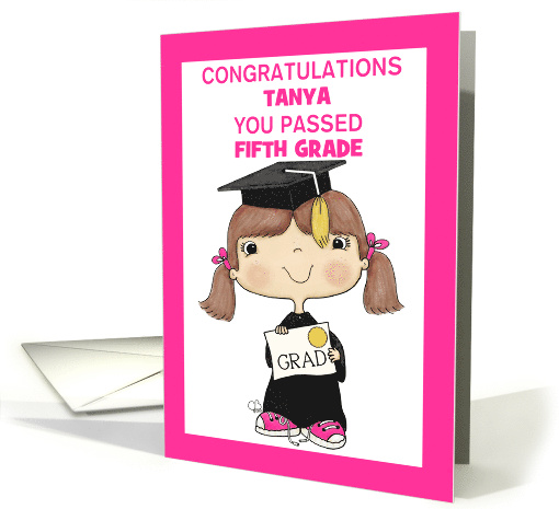 Little Graduate Girl Personalized Name and Grade Congrats... (1686190)
