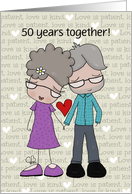 Customized 50th Anniversary Love is Patient and Kind Couple card