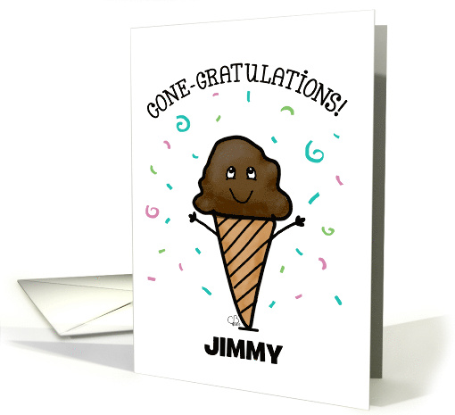 Customizable Congratulations Jimmy Ice Cream Cone... (1741596)
