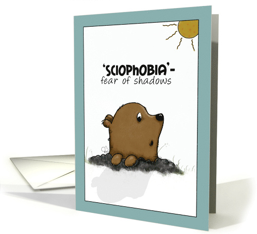 Happy Groundhog Day Sciophobia Scared Groundhog card (1815424)