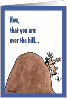 Over the Hill Deer card