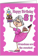 Granny Sweets- 81st Birthday card