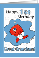 Small Fry 1st Birthday for Great Grandson card