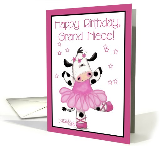 Cow Ballerina-Birthday Grand Niece card (408819)