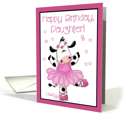 Happy Birthday for Daughter-Cow Ballerina card (408822)