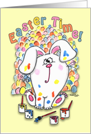 Happy Easter Easter Time One Tired Bunny card
