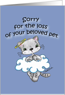 Sorry for the Loss of your Cat-Pet Sympathy--Cat in the Cloud card