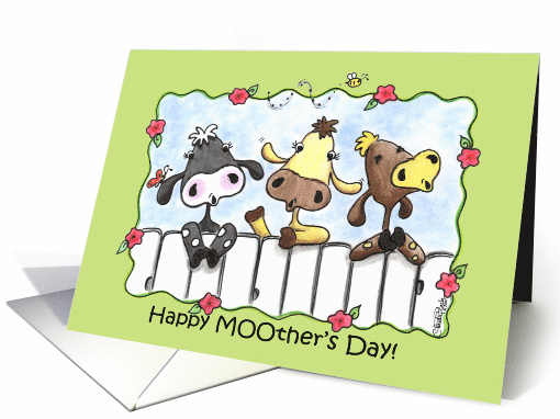 Three Cows Mooing Happy Mother's Day card (52511)