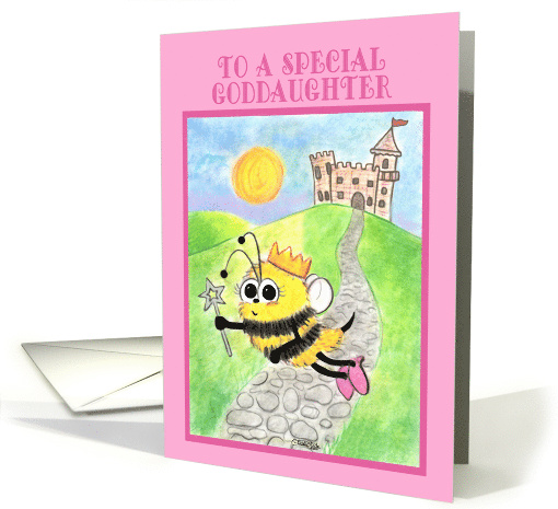 Happy Birthday for Goddaughter Bee Princess card (52933)