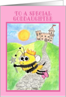 Happy Birthday for Goddaughter Bee Princess card