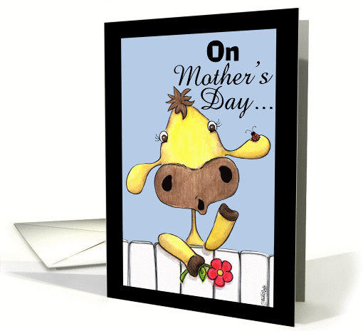 Cow Over the Fence-Happy Mother's Day card (53109)