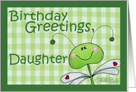 Birthday for Daughter-Dragonfly Gingham card