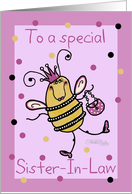 Birthday for Sister-in-law-Queen Bee card