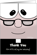 Customizable Thank You to Wedding Officiant -(Older) Reverend card