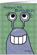 Happy 9th Birthday-Slug card